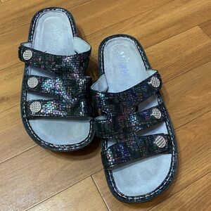 Alegria Black comfort sandals size 38